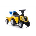 COIL Jeździk pchacz chodzik traktor New Holland z przyczepką dla dzieci żółty