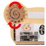 COIL Tablica Manipulacyjna Montessori Drewniana Miś COIL Tablica Manipulacyjna Montessori Drewniana Miś