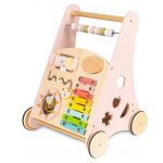 COIL Chodzik pchacz interaktywny dla dzieci jeździk edukacyjny 2w1 sorter różowy