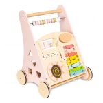 COIL Chodzik pchacz interaktywny dla dzieci jeździk edukacyjny 2w1 sorter różowy