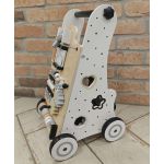 COIL Chodzik pchacz interaktywny dla dzieci jeździk edukacyjny 2w1 sorter czarno-biały