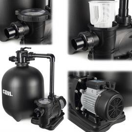 COIL Pompa piaskowa do basenu 800W. wydajność 19000l/h samozasysająca zbiornik 125l