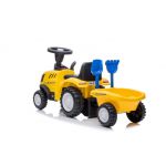 COIL Jeździk pchacz chodzik traktor New Holland z przyczepką dla dzieci żółty