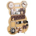COIL Tablica Manipulacyjna Montessori Drewniana Miś