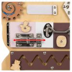 COIL Tablica Manipulacyjna Montessori Drewniana Miś