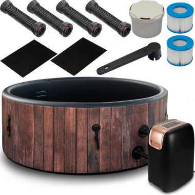 COIL SPA dmuchana wanna ogrodowa basen z hydromasażem 6 osób 2024 rustykalny