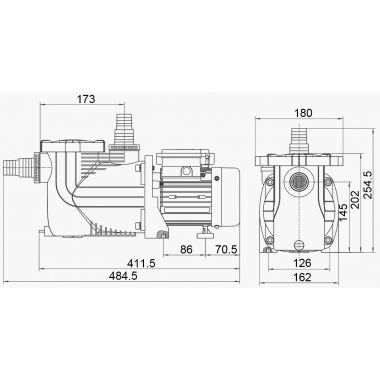 COIL Pompa do basenu cyrkulacyjna z filtrem wstępnym 300W 8000l/h samozasysająca do Bestway Intex