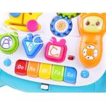 COIL Chodzik pchacz interaktywny dla dzieci 3 kolory jeździk edukacyjny stolik 3w1 niebieski