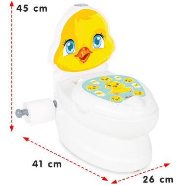 COIL Interactief potje Zittelig wit voor babytoilet kip