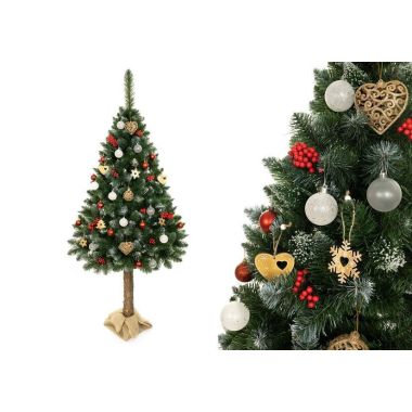 Kerstboom Diamond Pine 3D op kofferbak 180 cm Sneeuw Glitter