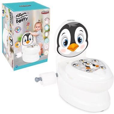 COIL Interaktives Töpfchen-Weiß für Kinder-WC-Pinguin