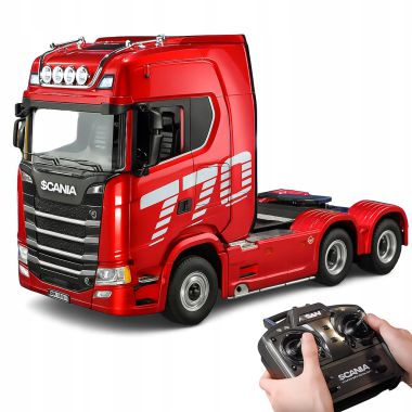 Coil Zdalnie sterowana ciężarówca Scania 770S V8 1:18 na pilota czerwona