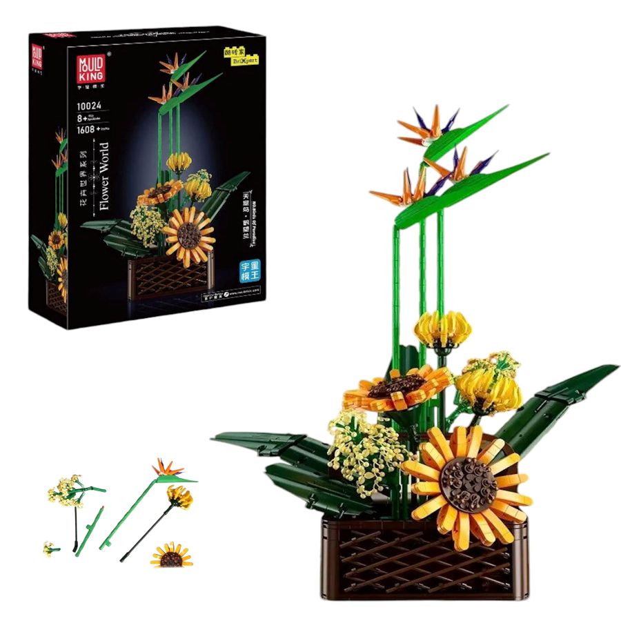 COIL Structural blocks set 1608 elements large flowers sunflowers