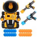COIL Jeu d'arcade pour les enfants Tir de la cible Robot + 2 pistolet + 24 balles orange