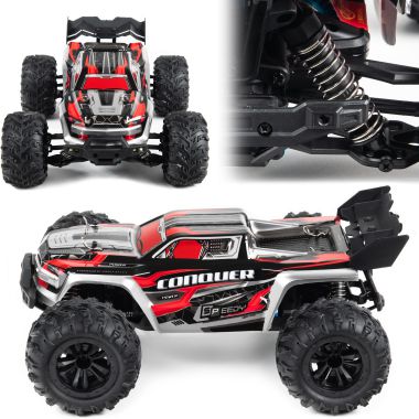COIL Remote controlled car Auto RC 4x4 on off-road remote 38km / h large 1:16 red