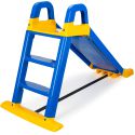 COIL Slide slide Large for children 140 cm Garden slide Solid with a blue-yellow ladder