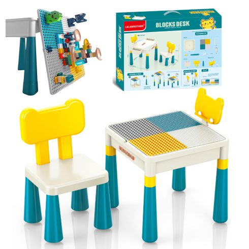 COIL Multifunctional table top for laying 2in1 blocks for children + square chair