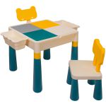 COIL Multifunctional table top for laying 2in1 blocks for children + square chair