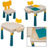 COIL Multifunctional table top for laying 2in1 blocks for children + square chair