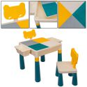 COIL Multifunctional table top for laying 2in1 blocks for children + square chair