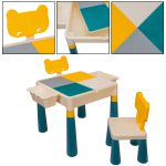 COIL Multifunctional table top for laying 2in1 blocks for children + square chair
