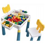 COIL Multifunctional table top for laying 2in1 blocks for children + square chair