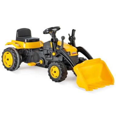 COIL Chargeur de tracteur pédale Grand tracteur grand pour enfants Ride 125cm max 50kg jaune