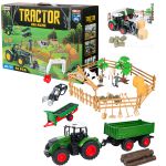 COIL Ensemble de personnages d'élevage pour enfants jouet Grande ferme + tracteur 45 éléments