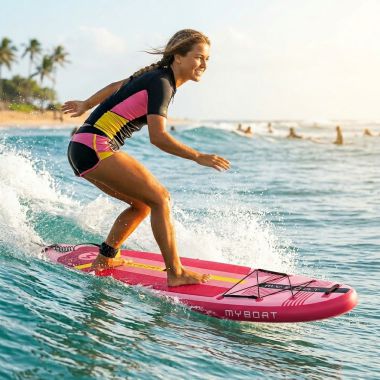 COIL SUP-Brett gepumpt zum Schwimmen-Paddel-Ständer-Rosa
