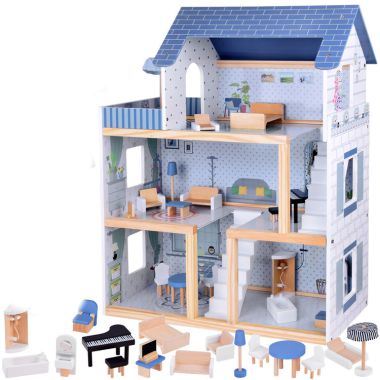 COIL Dollhouse Wooden Big Mebelki + Accessories Double-decker