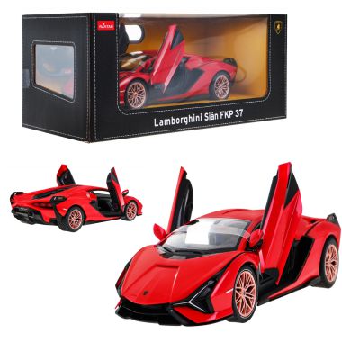 COIL Big car remotely controlled RC Lamborghini Sian Open door light red
