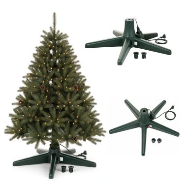 COIL Stand pour les arbres artificiels artificiels de Noël tournant