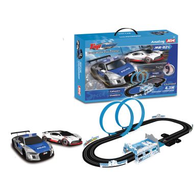 COIL Car Racing Tor Racing Car Set Leave License Audi Bugatti Police 4.3m Scale 1:64
